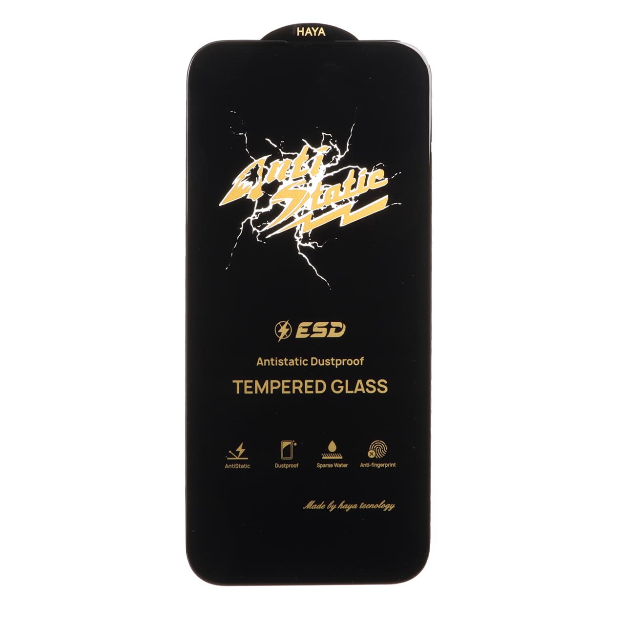 محافظ صفحه نمایش شیشه ای Full Cover Anti Static HAYA مدل Apple iPhone 15 Pro Max